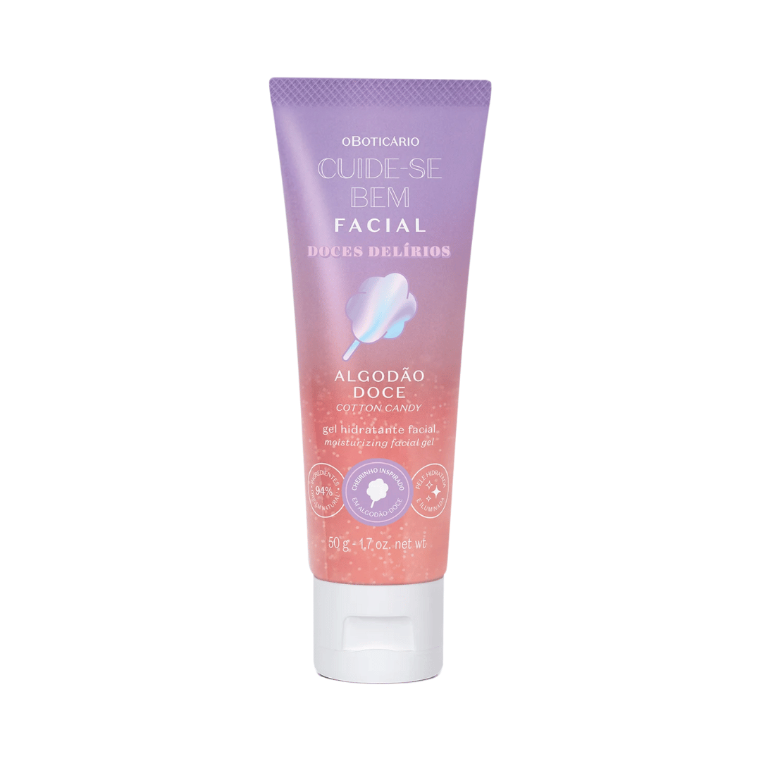 Gel Hidratante Facial Cuide-Se Bem Doces Delírios Algodão Doce 50g