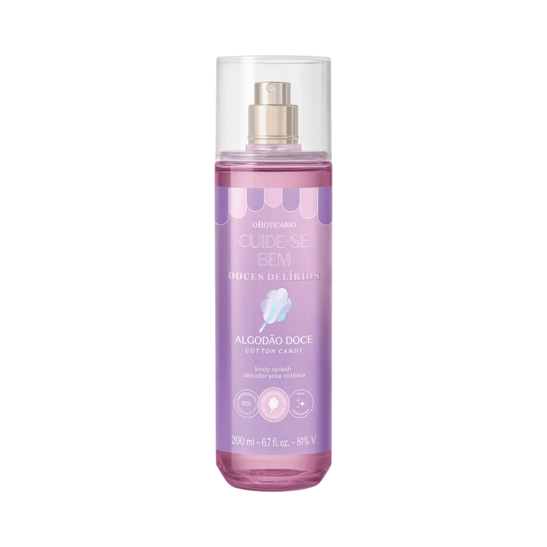 Body Splash Desodorante Colônia Cuide-Se Bem Doces Delírios Algodão Doce 200ml