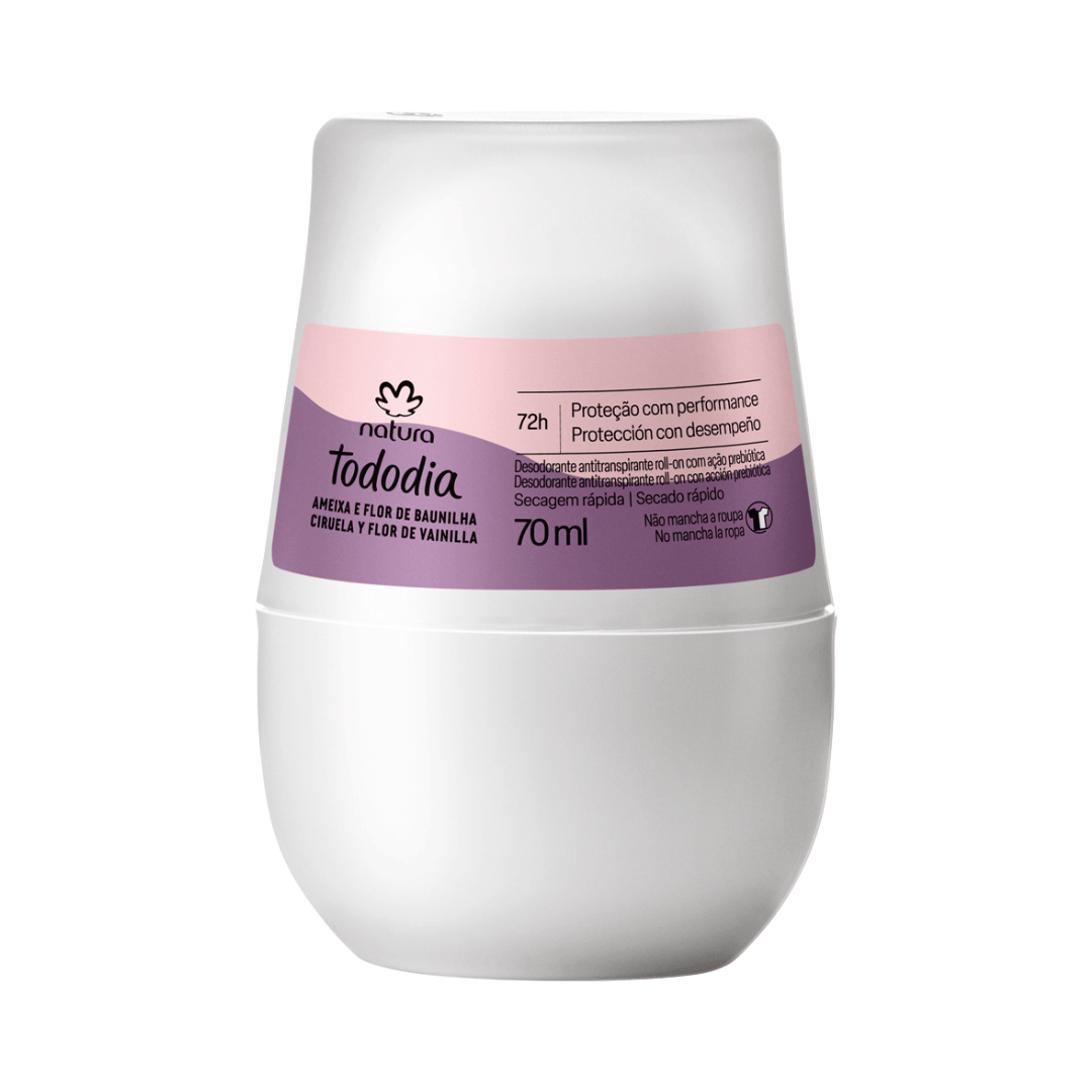 Desodorante Antitranspirante Roll-On Tododia Ameixa E Flor De Baunilha 70ml