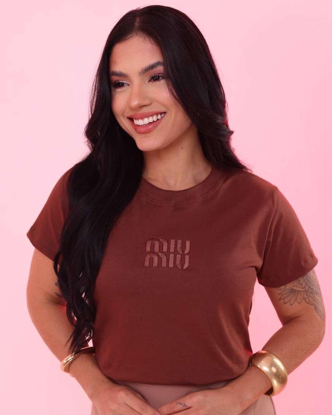 T-shirt Bordada MIU MIU M