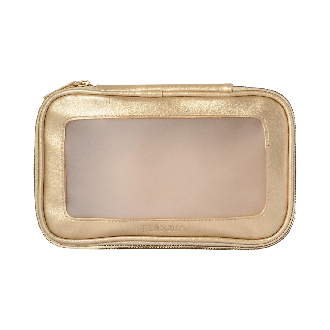 Nécessaire Dourado Transparente Eudora Collection