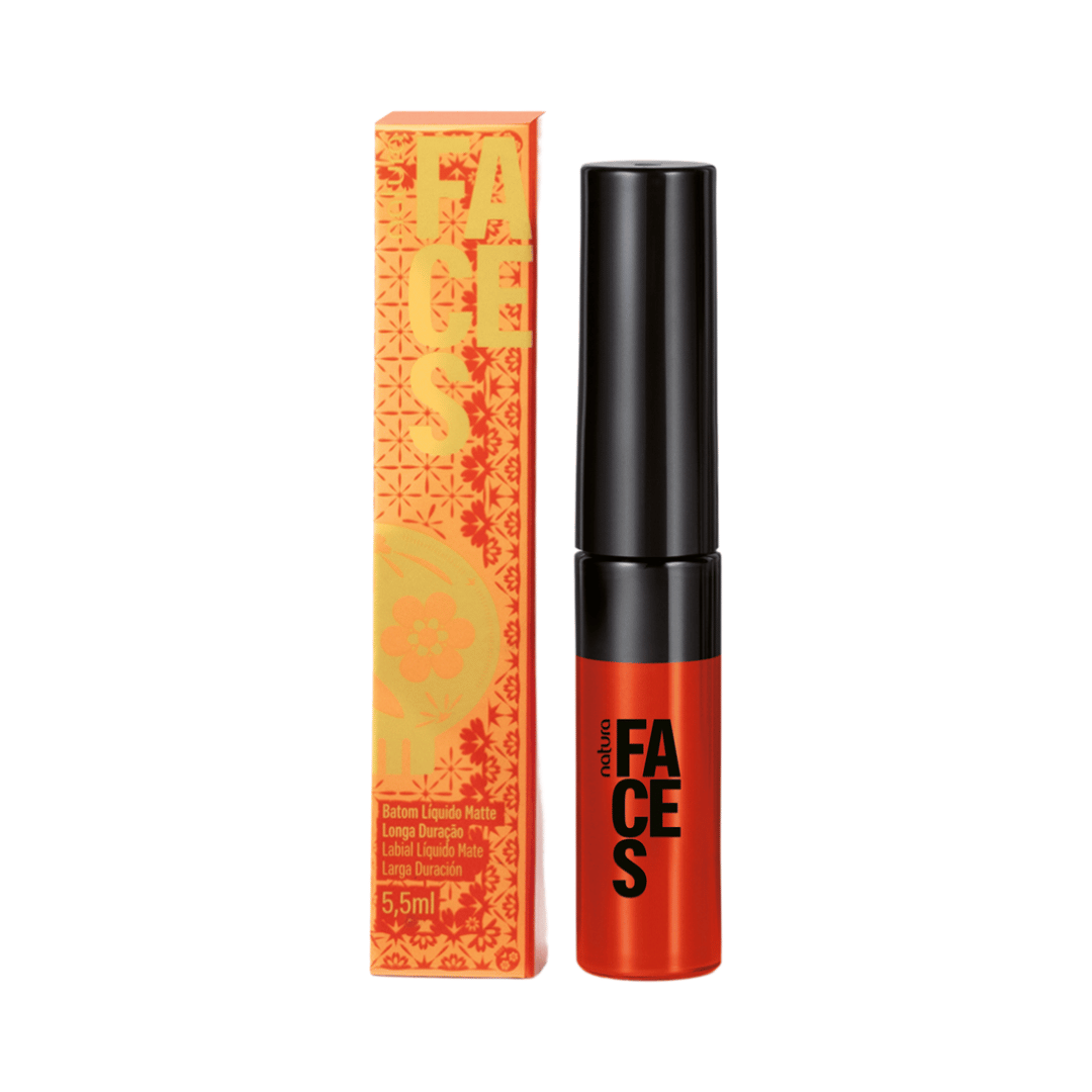 Batom Matte Longa Duração Faces - Laranja Summer