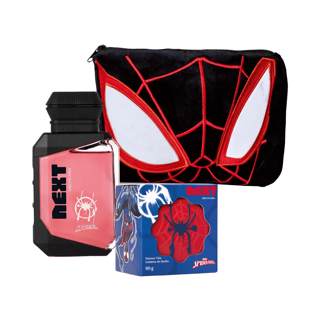 Combo Next Spider Man: Colônia Infantil 75ml + Sabonete-Teia 90g + Nécessarie