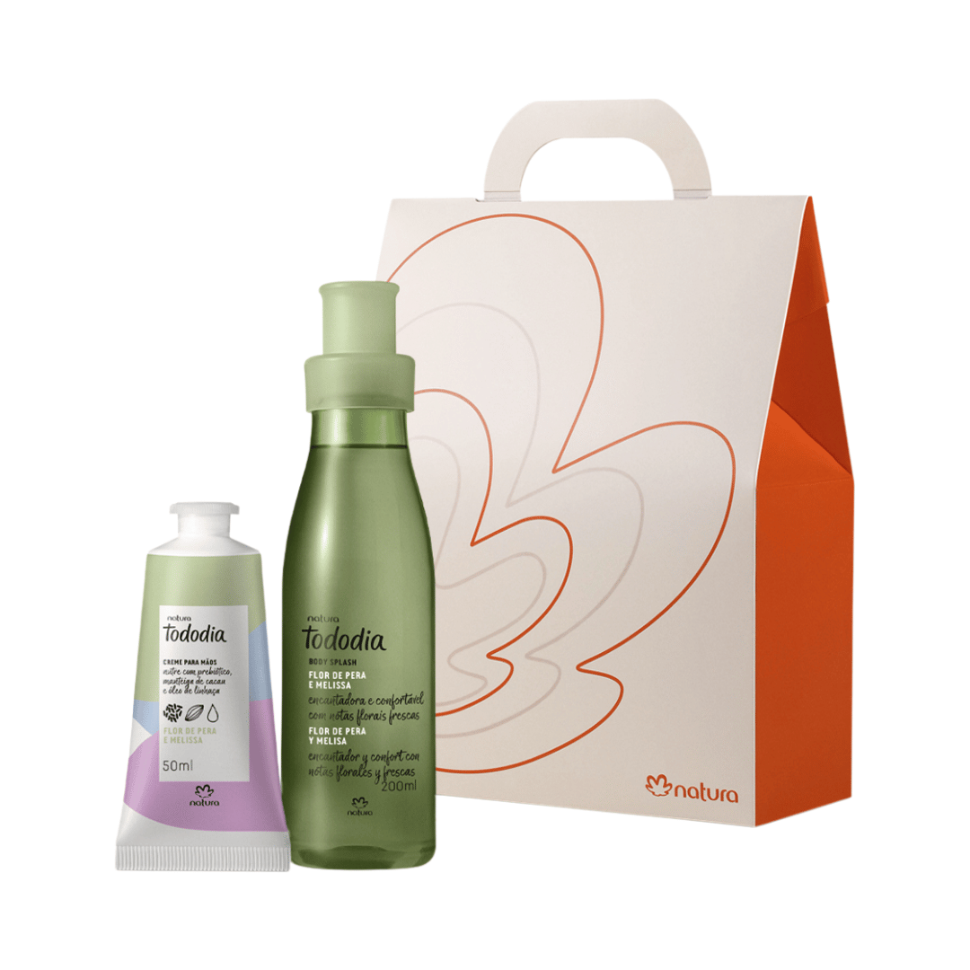 Presente Natura Tododia Flor De Pera E Melissa Com Creme De Mãos