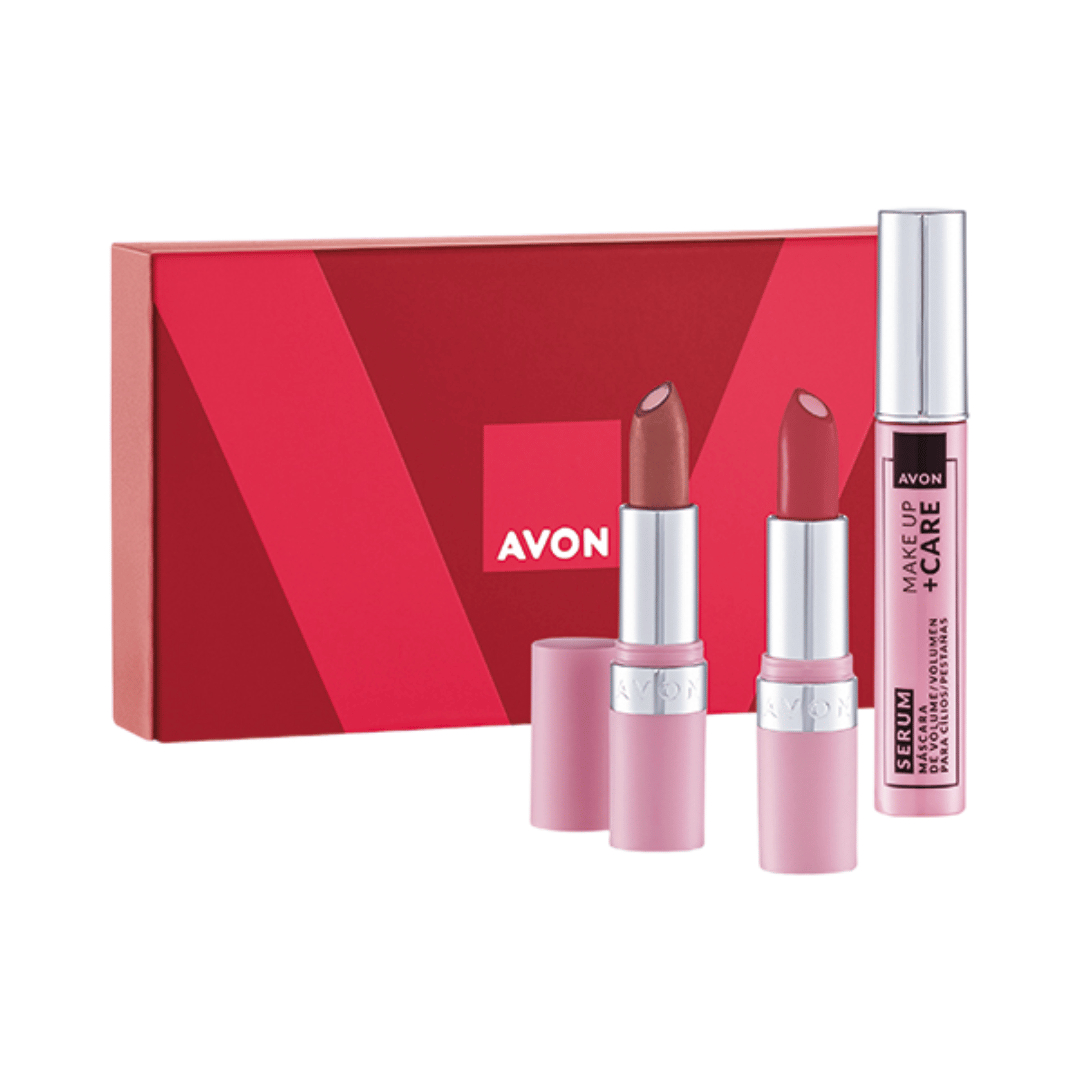 Presente Avon Tratamake Duo Rosa Framboesa + Nude Irresistível