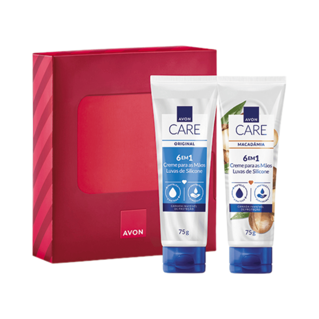 Presente Avon Care Duo Luvas Original + Macadâmia