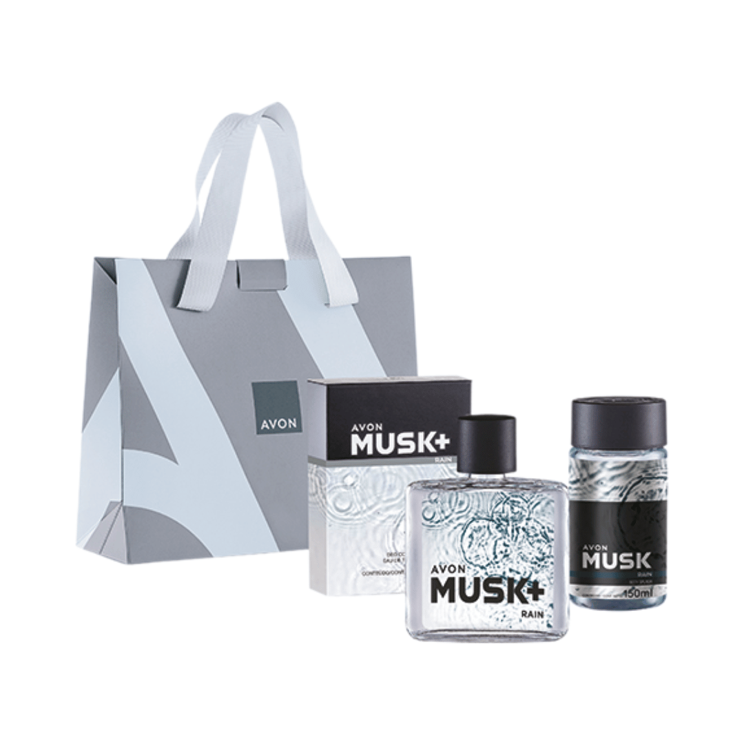 Presente Avon Musk Rain Rotina Perfumada