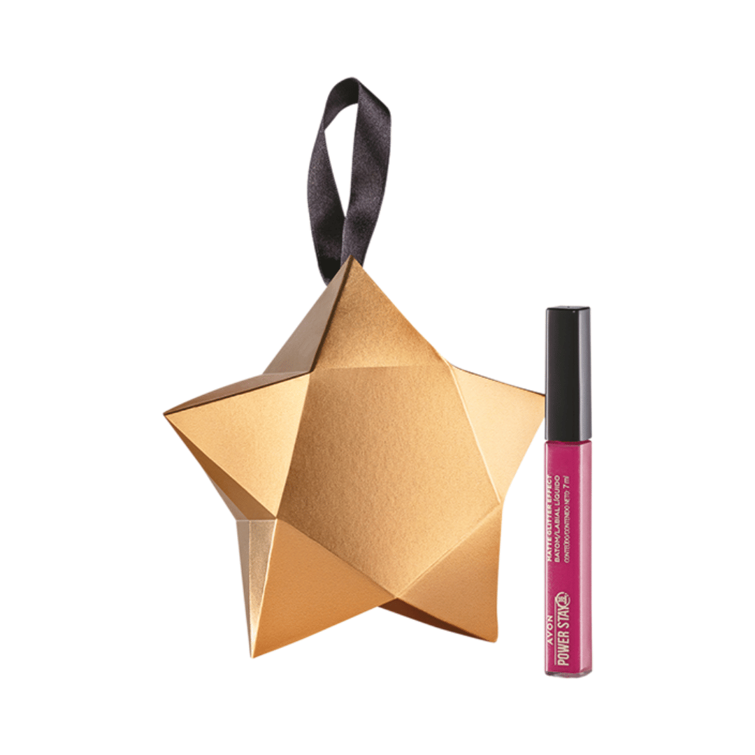 Presente Avon Batom Power Stay Brilho Malva Luminoso