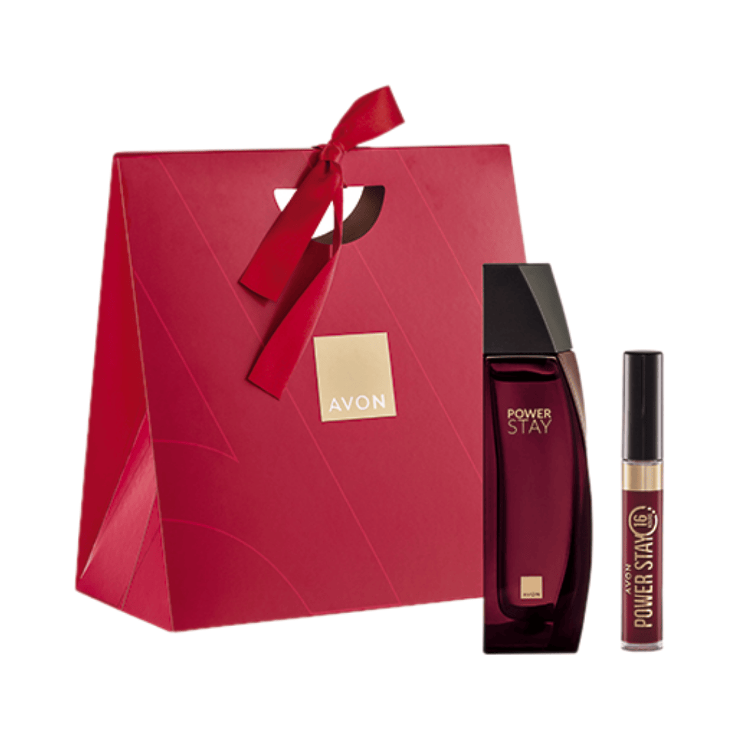 Presente Avon Power Stay Dupla Especial Marrom Rubi