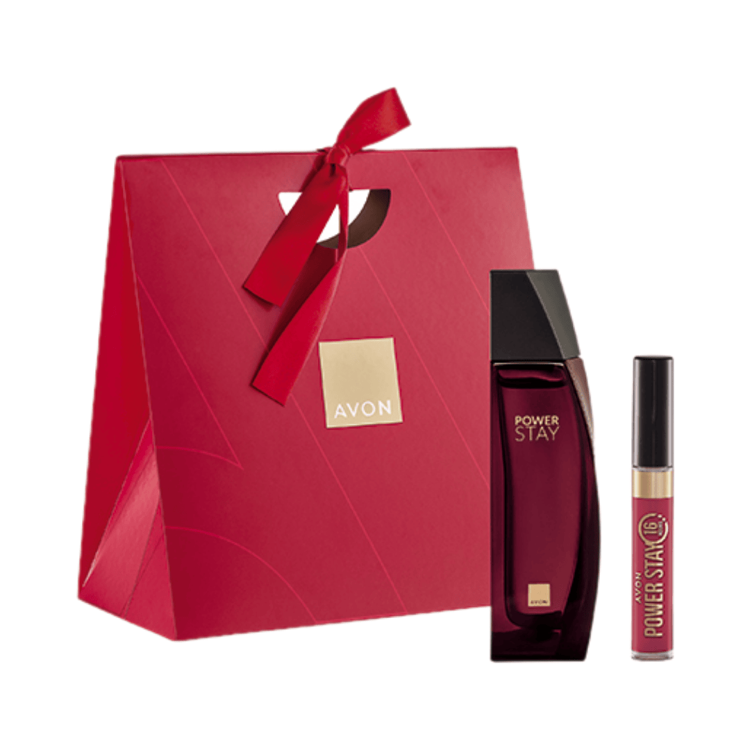 Presente Avon Power Stay Dupla Especial Vermelho Mais Quente