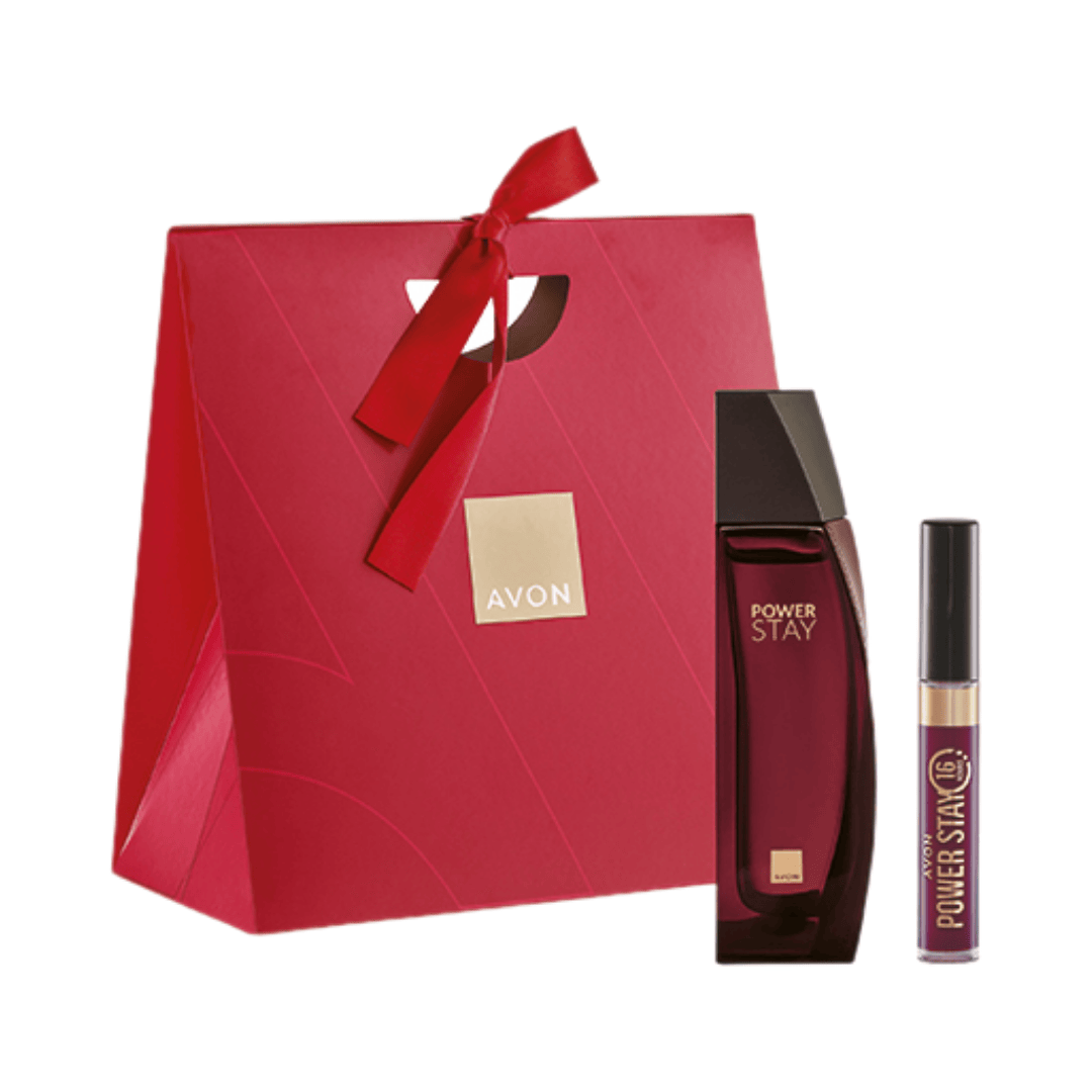Presente Avon Power Stay Dupla Especial Vinho Escuro