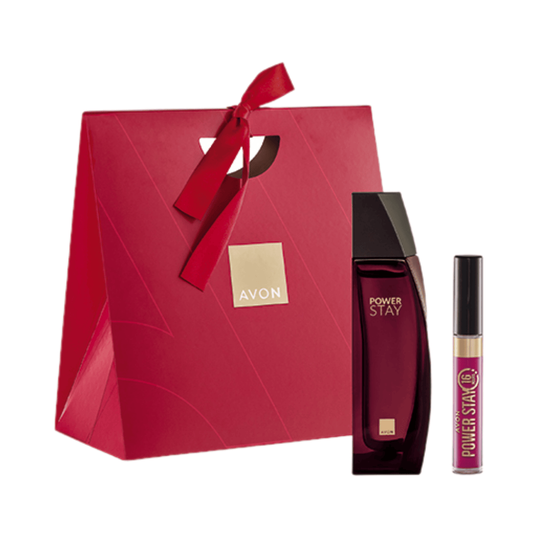 Presente Avon Power Stay Dupla Especial Rosa Magenta