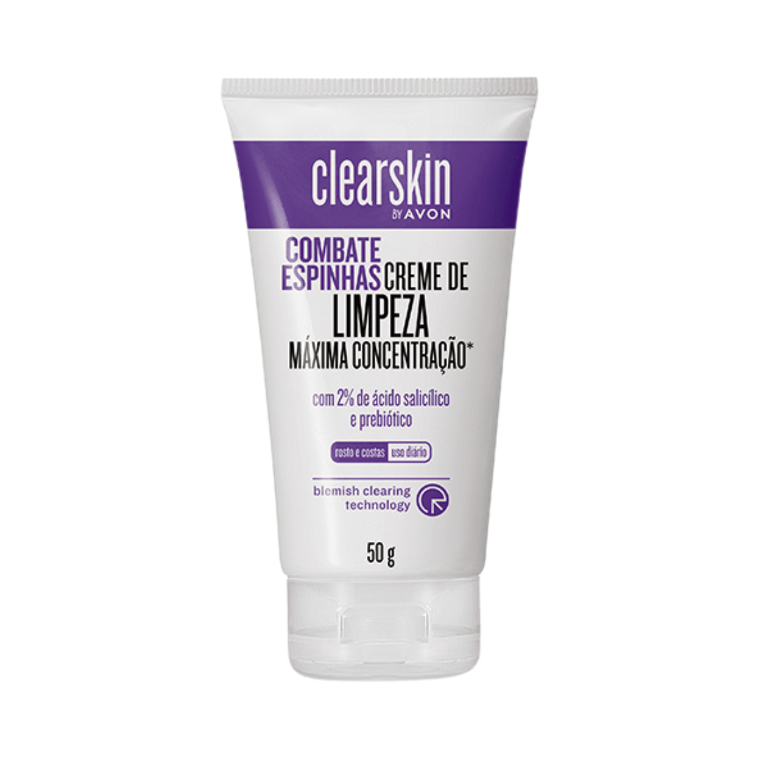 Combate Espinhas Creme De Limpeza Máxima Concentração Clearskin 50g