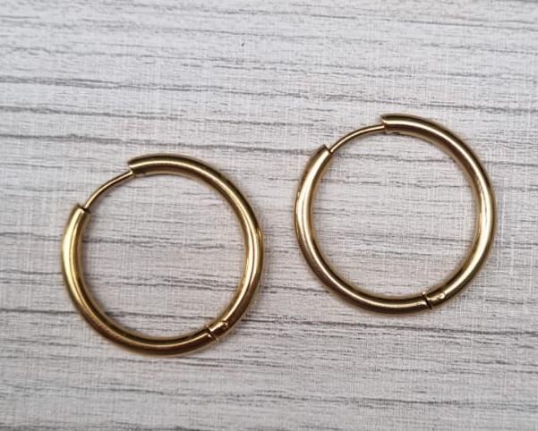Argola Dourada Fina