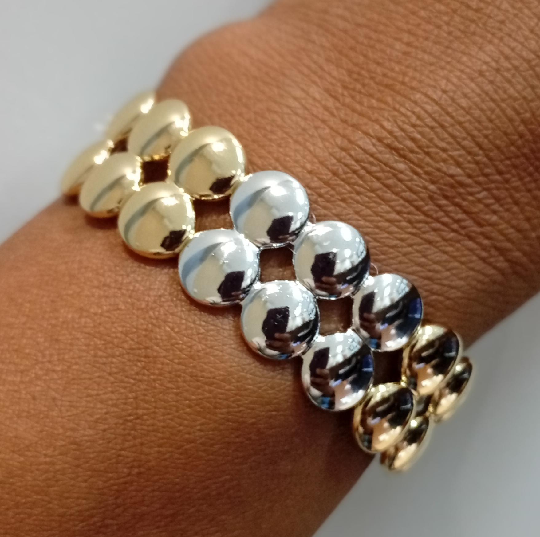 Pulseira Circulos Duo Silicone