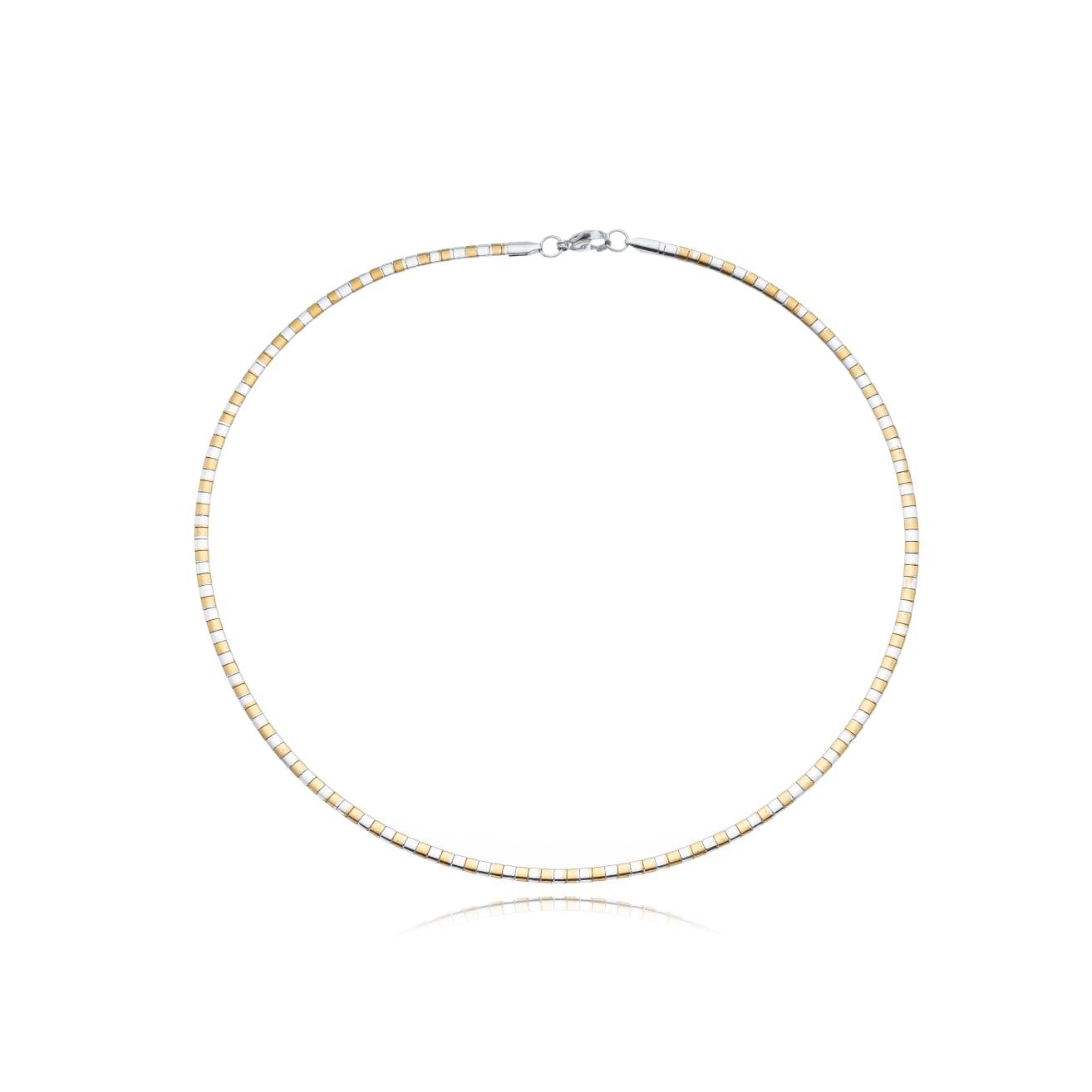 Aro Inox Cerquinha Aço e Dourado Fino