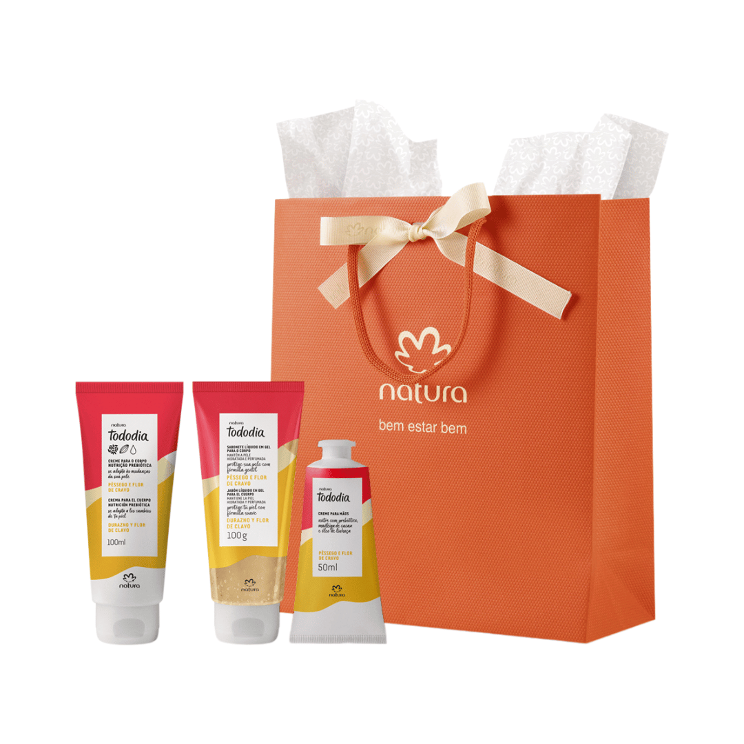 Presente Natura Tododia Pêssego E Flor De Cravo (3 Produtos)