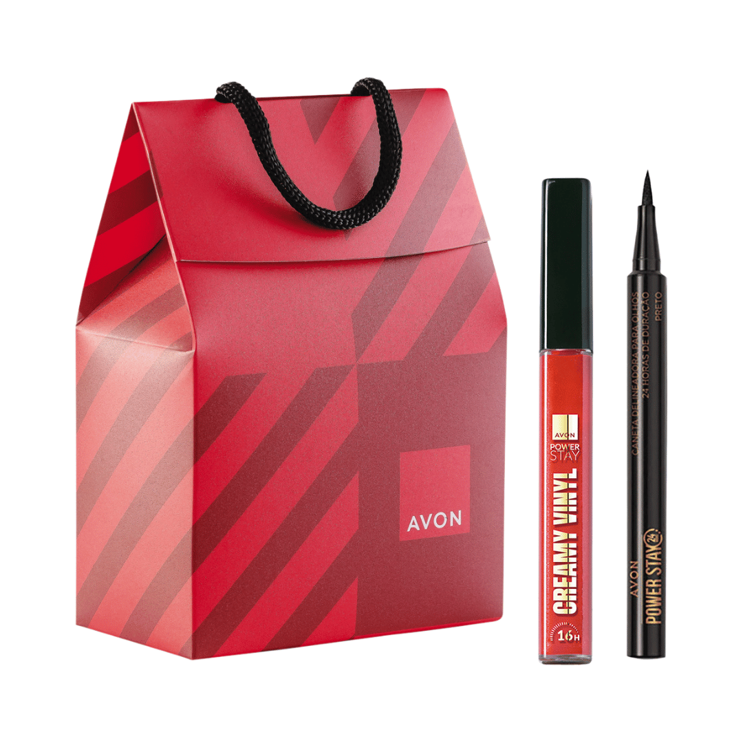 Presente Avon Power Stay Dupla Vermelhaço