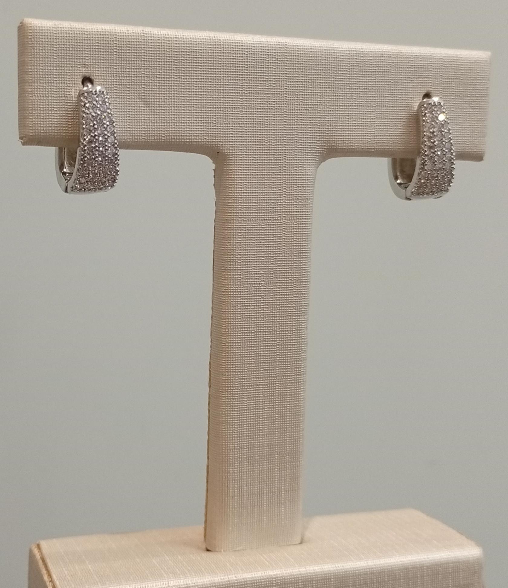 Brinco Argola Ródio Zircônia M