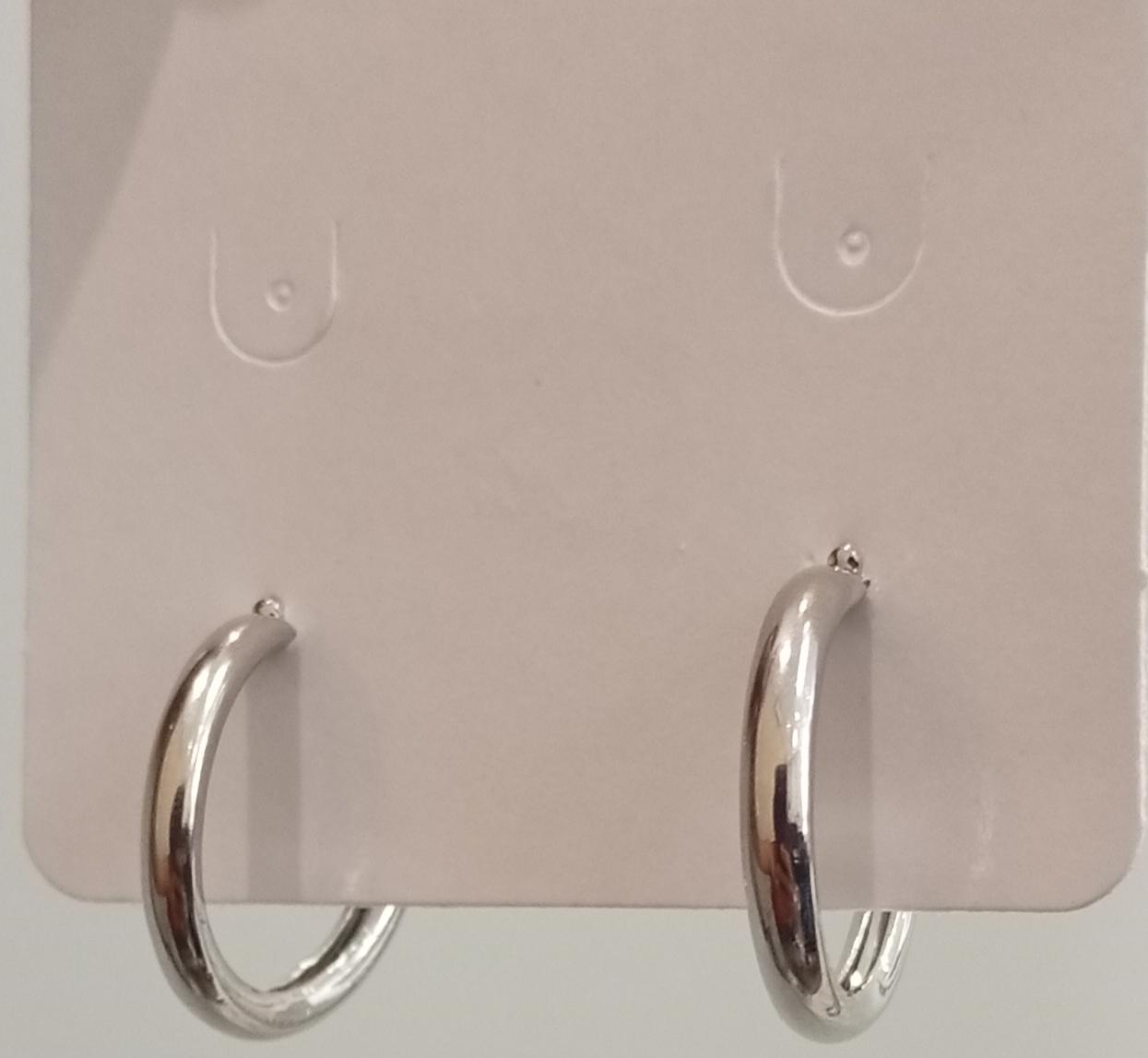 Brinco Argola Ródio Tubo