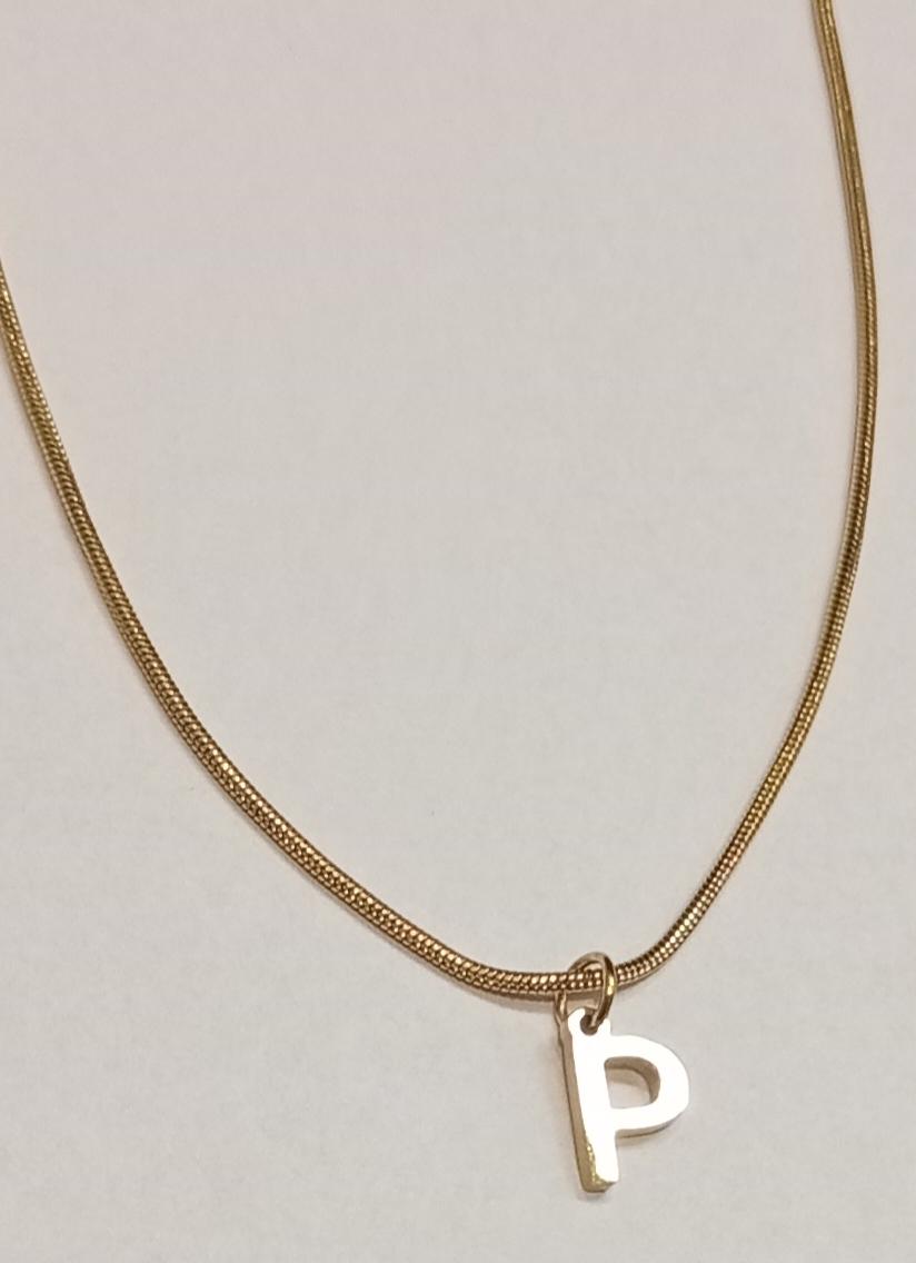 Colar Inox Dourado Iniciais