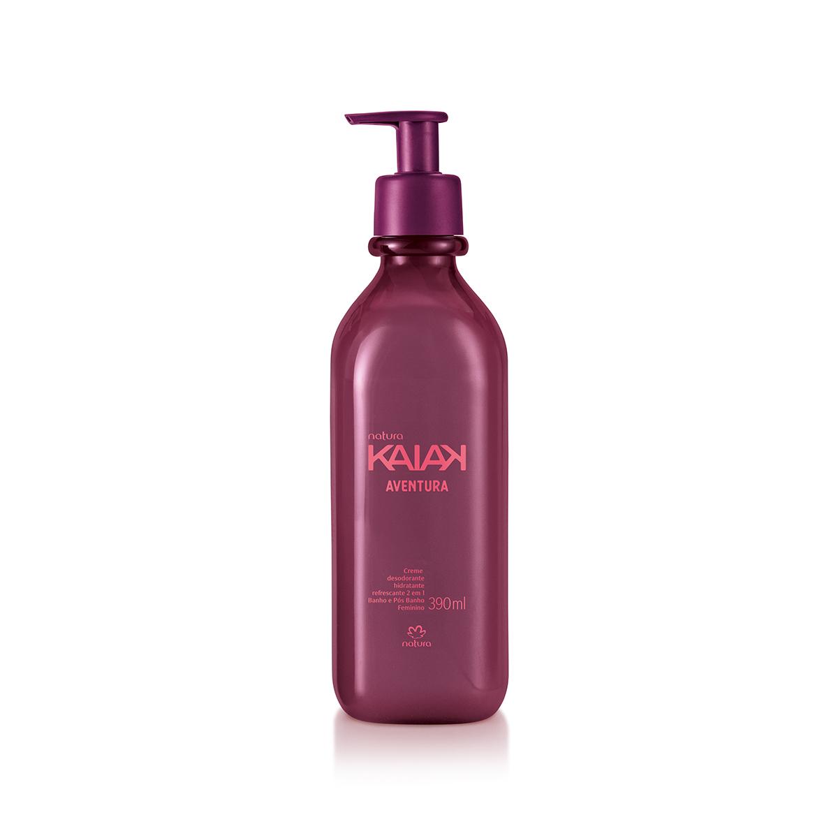 Creme Desodorante Hidratante Refrescante 2 em 1 Banho e Pós Banho Kaiak Aventura Feminino 390 ml