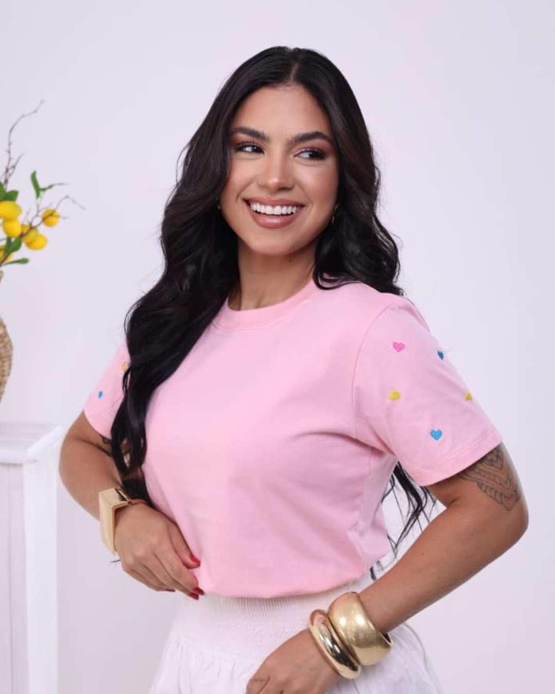 T-shirt Mangas Bordadas M