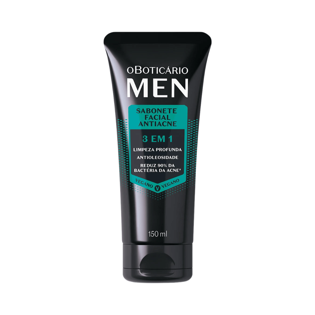 Sabonete Facial Antiacne 3 Em 1 Men 150ml