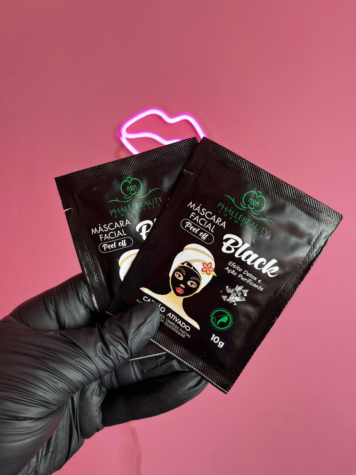 Máscara facial preta sachê Phállebeauty