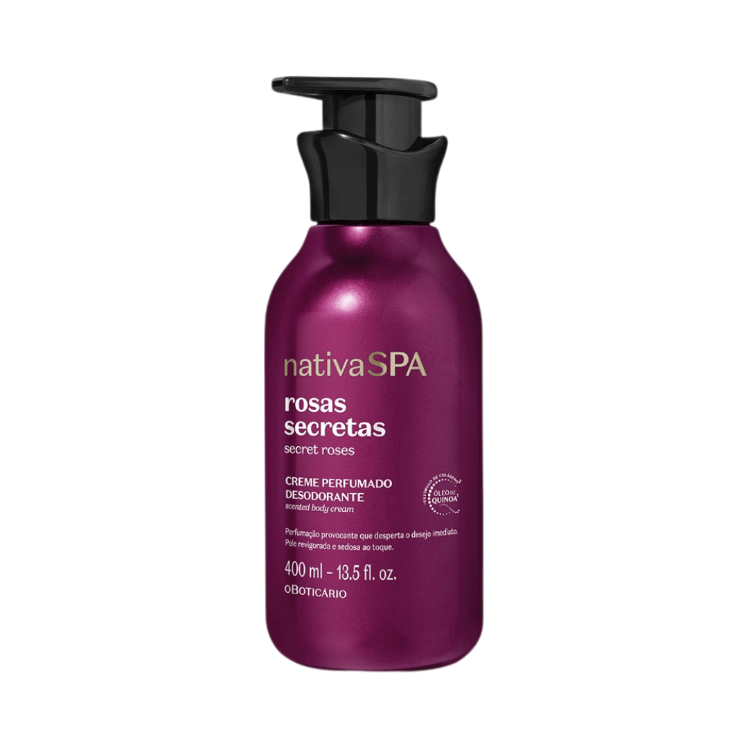 Creme Perfumado Desodorante Corporal Nativa Spa Rosas Secretas 400ml