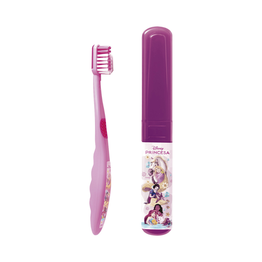 Escova De Dentes Com Estojo Princesas