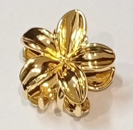 Mini Piranha Flor Dourada Metal