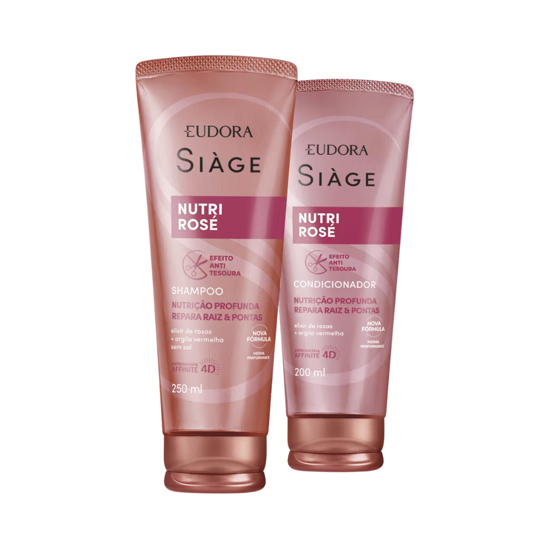 Combo Siàge Nutri Rosé: Shampoo 250ml + Condicionador 200ml