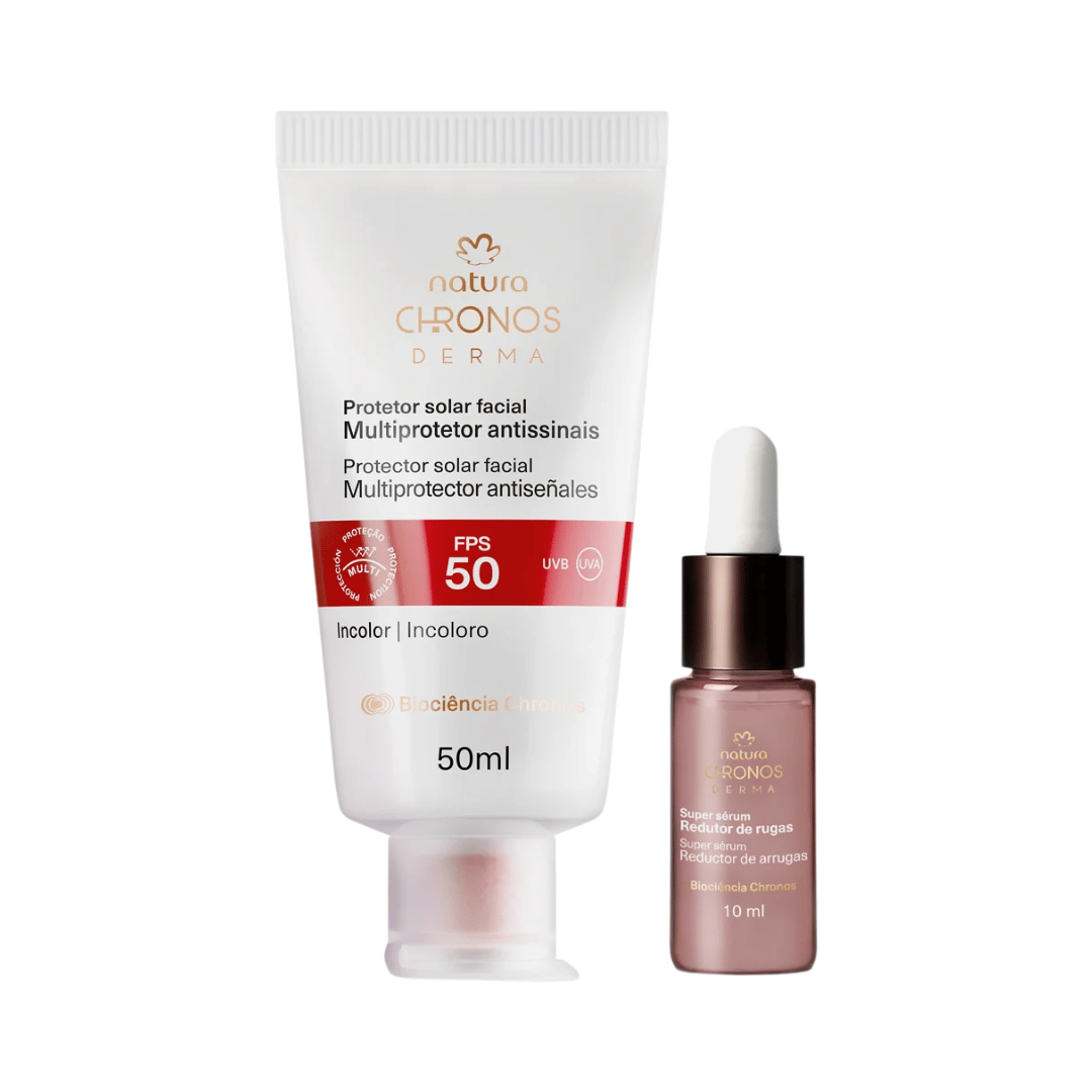 Kit Chronos Derma Sérum E Multiprotetor Antissinais (2 Produtos)