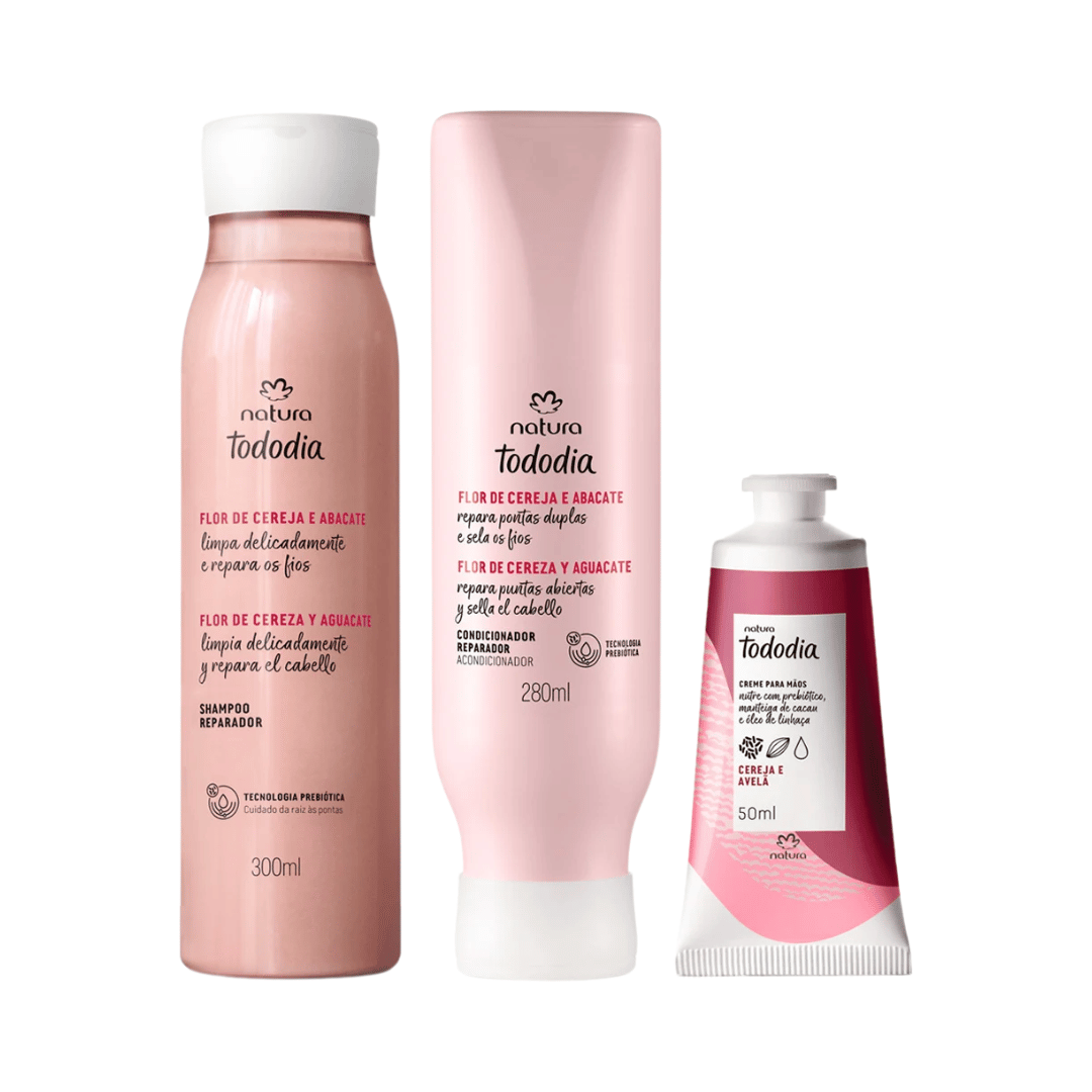 Kit Tododia Flor De Cereja E Abacate E Cereja E Avelã (3 Produtos)