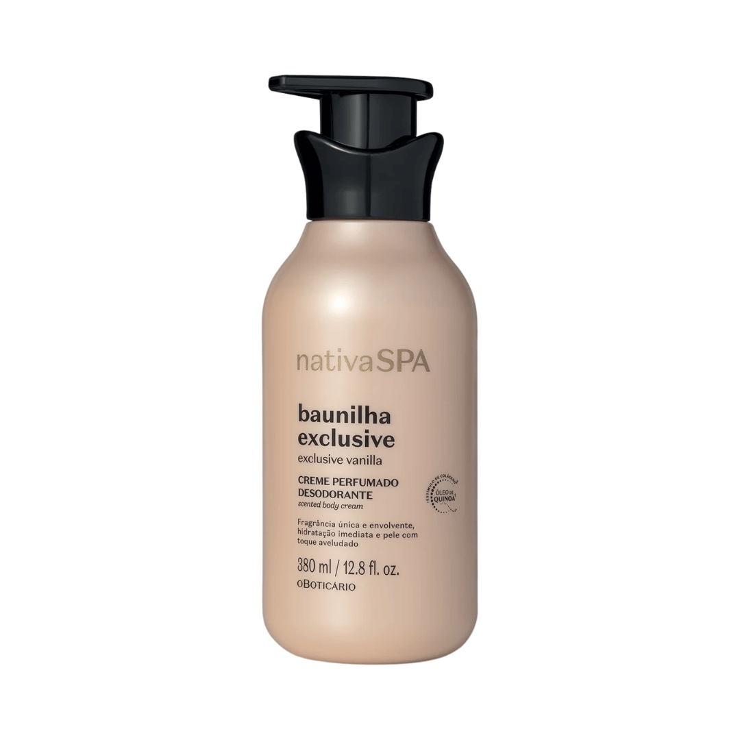 Creme Perfumado Desodorante Corporal Nativa Spa Baunilha Exclusive 380ml
