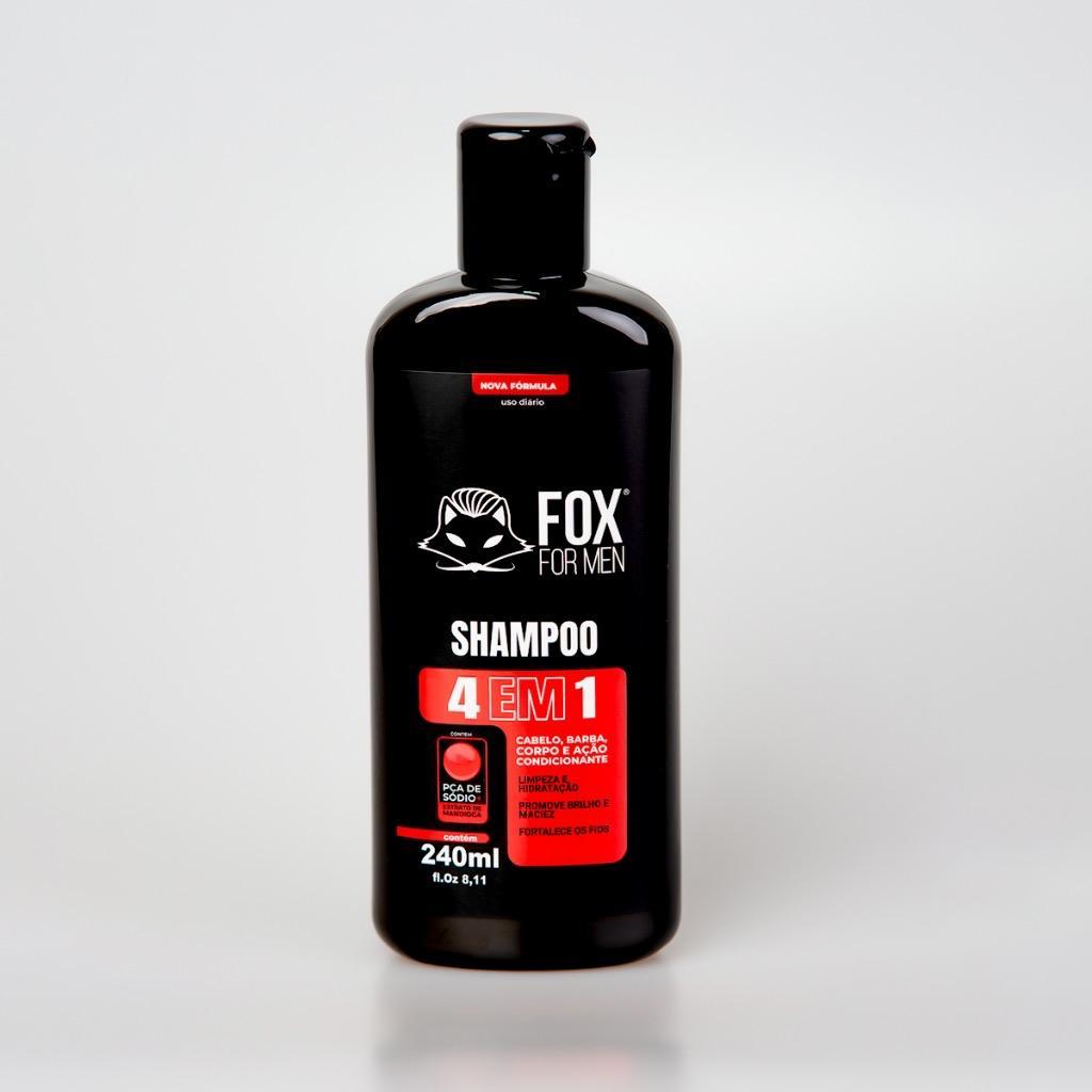 Shampoo 4 em 1 - 240ml Fox For Men