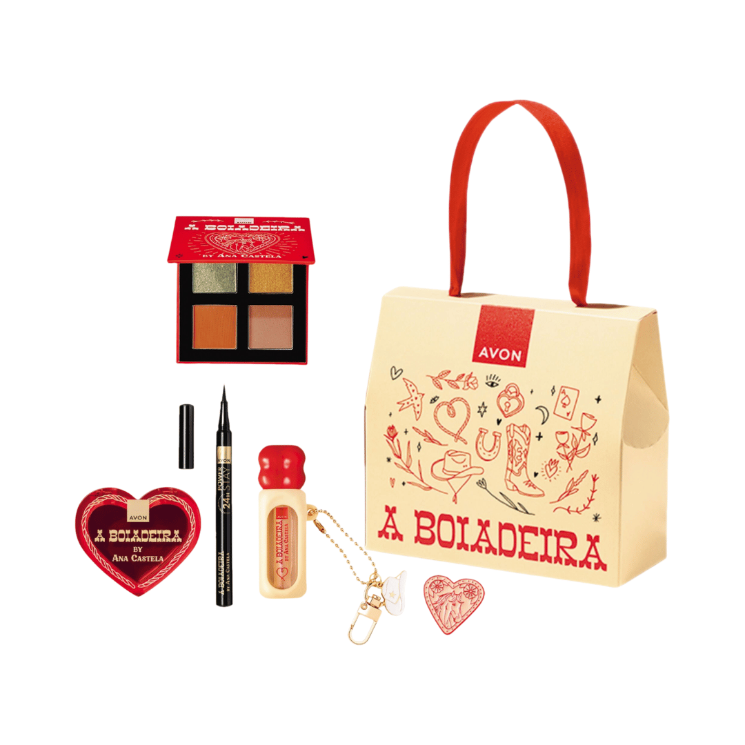 Kit Ana Castela Gloss + Caneta Delineadora + Paleta + Blush