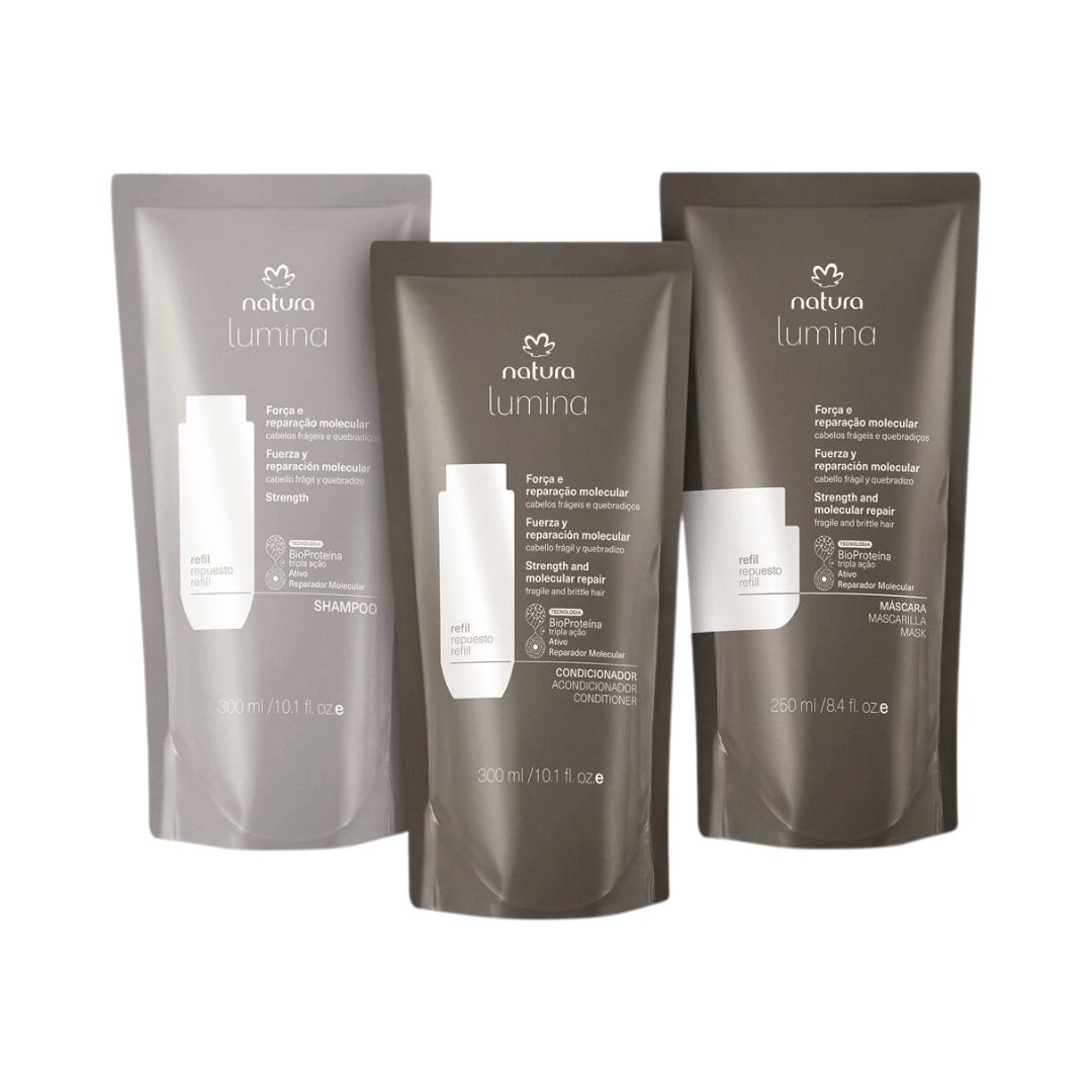 Kit Refil Força E Reparação Molecular Lumina (3 Produtos)