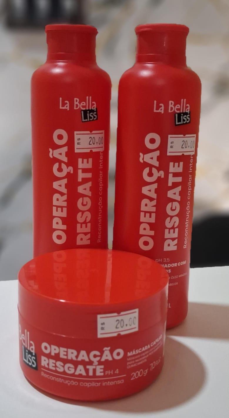 Shampoo, Condicionador e Máscara Capilar Operação Resgate