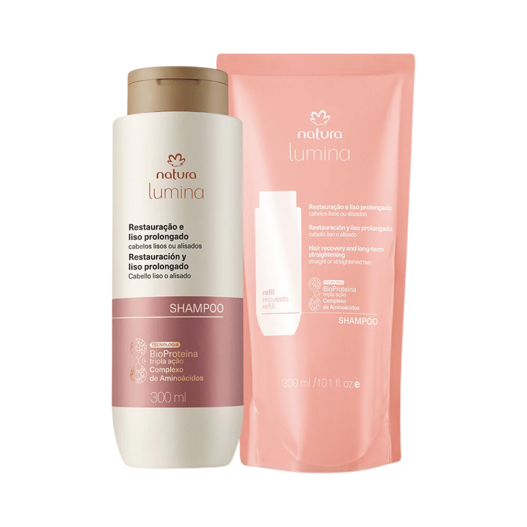 Kit Lumina Shampoo E Refil Restauração E Liso Prolongado (2 Produtos)