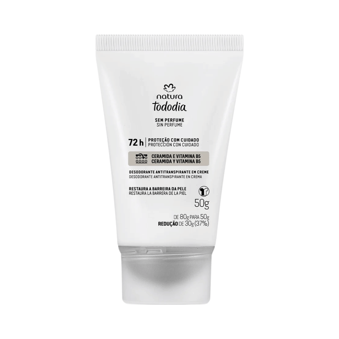 Desodorante Antitranspirante Em Creme Tododia Sem Perfume 50g