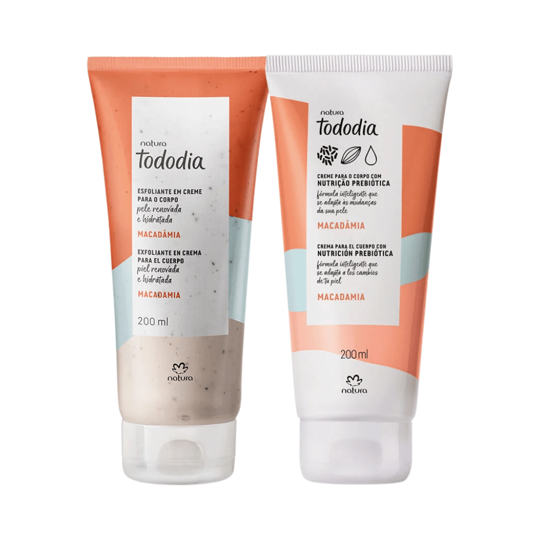 Kit Esfoliante E Hidratante Corporal Tododia Macadâmia (2 Produtos)