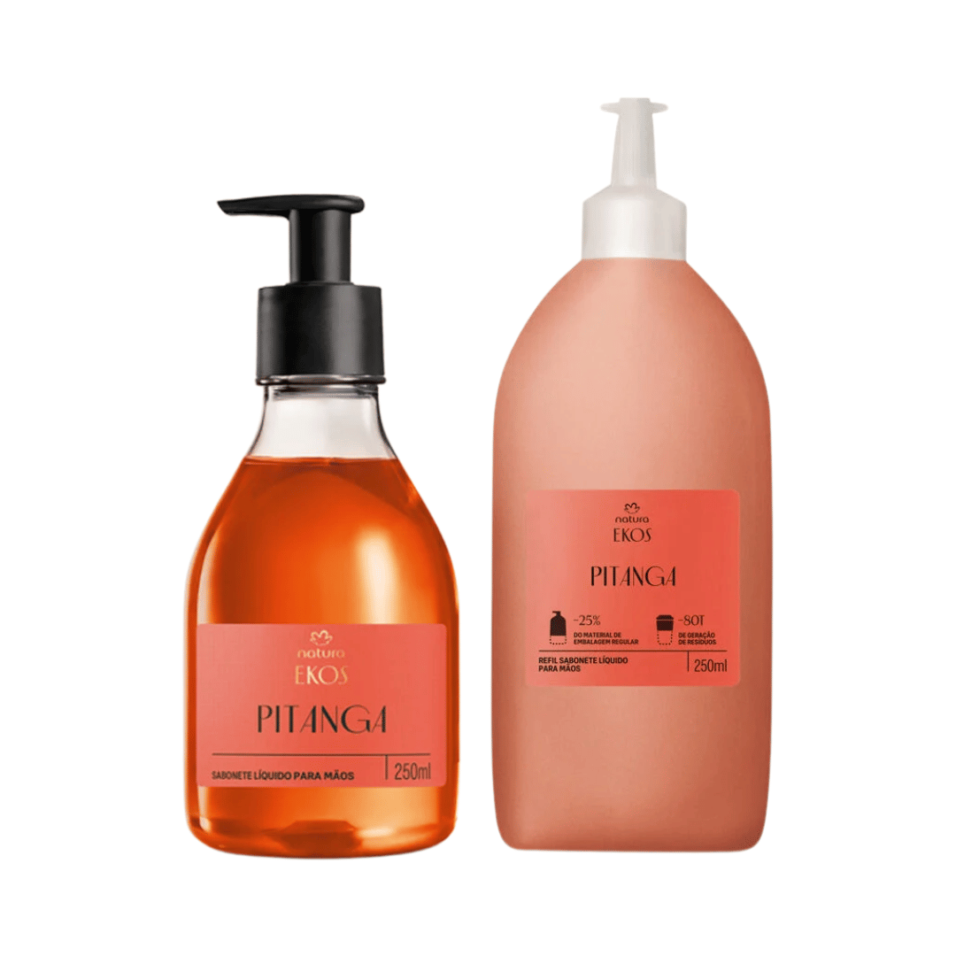 Kit Sabonete Líquido Para Mãos Com Refil Ekos Pitanga (2 Produtos)