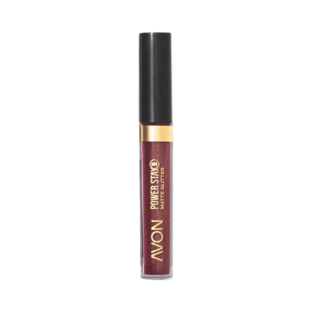 Batom Matte Glitter Avon Power Stay - Nude Iluminado