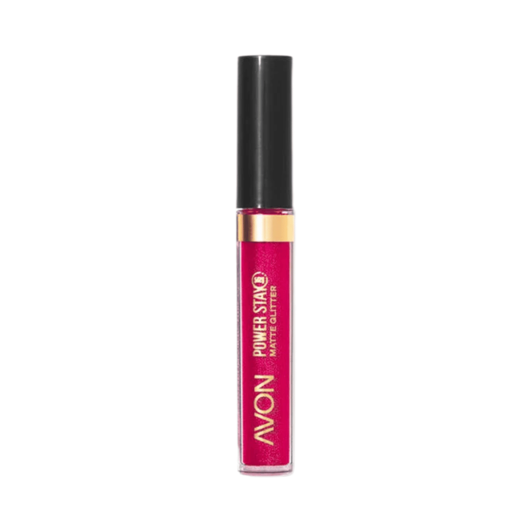 Batom Matte Glitter Avon Power Stay - Framboesa Radiante